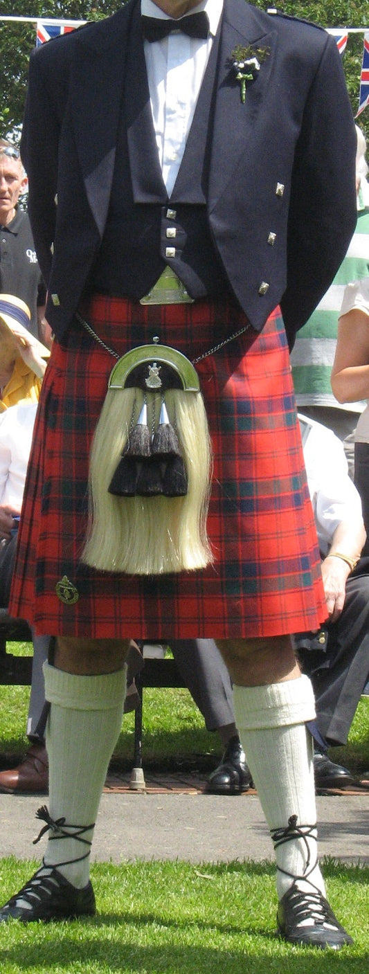 Kilt worn with a leather sporran